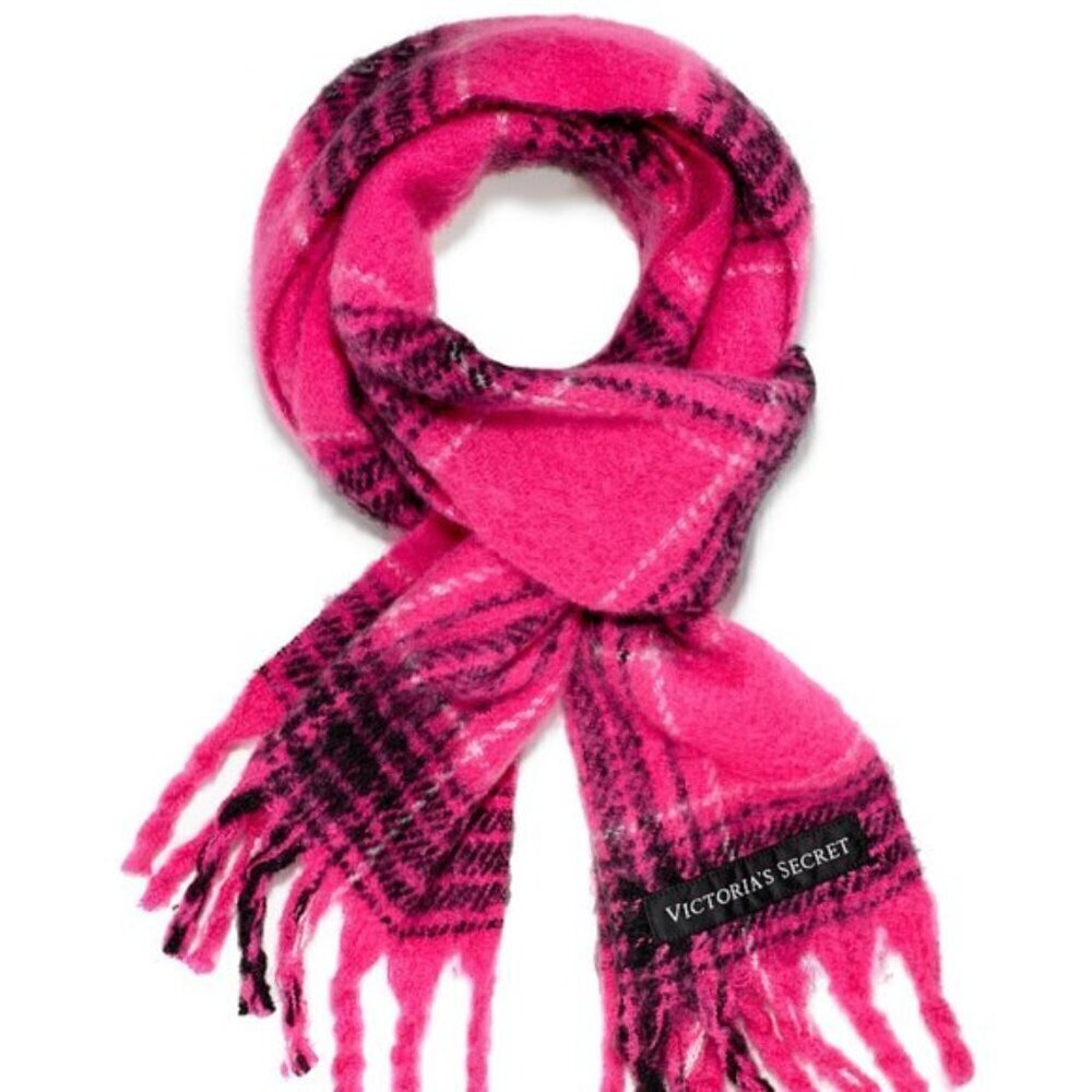 VICTORIA'S SECRET FUCHSIA PLUSH SCARF - Picture 4 of 7